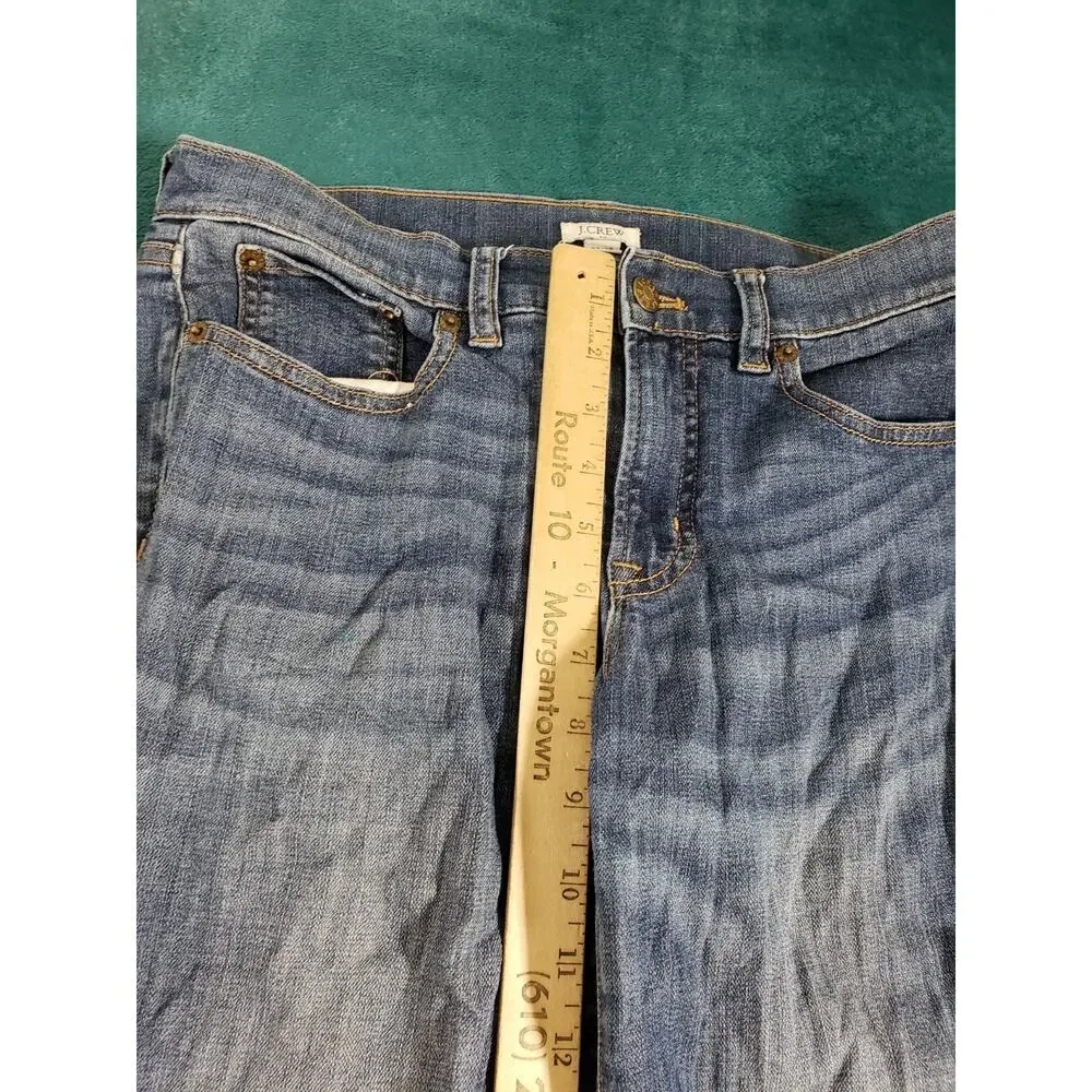 J.Crew Jeans Size 27x28 Mens Blue Pants Stretch Denim Mid Rise Straight Ankle
